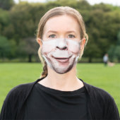 Man Smile Funny Grimace Adult Cloth Face Mask (Outside)