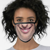 Man Smile Teeth Cute & Funny Cute & Funny Mouth Face Mask (Worn Her)