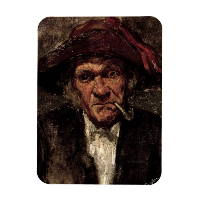 Man smoking a pipe, c.1859 magnet (Vertical)