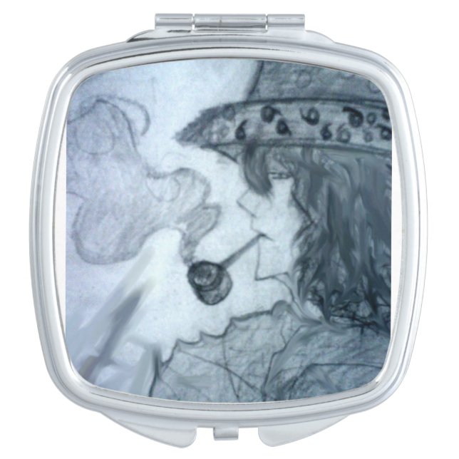 man smoking pipe german people manga anime compact mirror (Front)