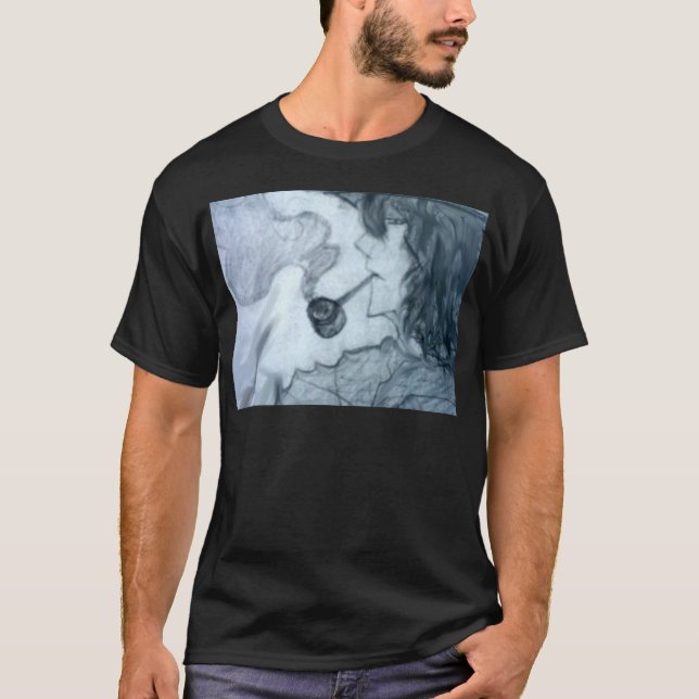 man smoking pipe manga anime T-Shirt (Front)