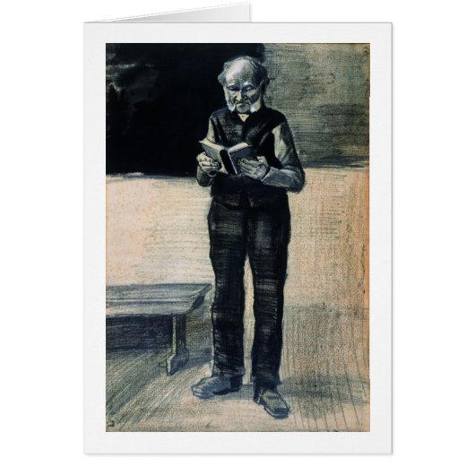 Man Standing Reading a Book, Vincent van Gogh (Front)
