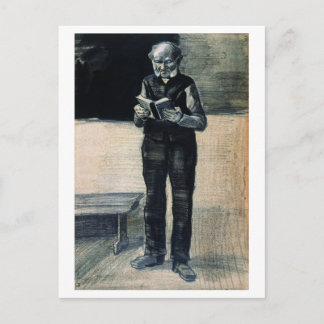 Man Standing Reading a Book, Vincent van Gogh Postcard