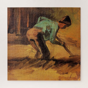 Man Stooping with Stick, Spade by Vincent van Gogh Jigsaw Puzzle