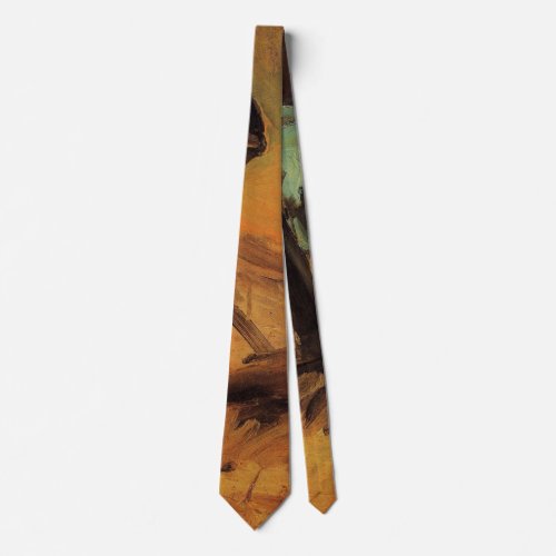 Man Stooping with Stick Spade by Vincent van Gogh Neck Tie
