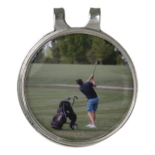 Man swinging a Golf club Best Golf Hat Clip