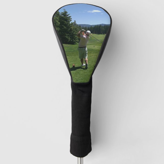 Man swinging a Golf field Driver Golf Head Cover (Front)