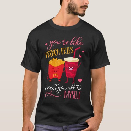 Man T_shirt With Valentine Fun Sentence