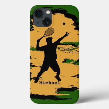 Man Tennis Player Iphone 13 Case by zlatkocro at Zazzle