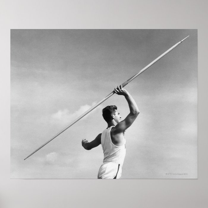 Man Throwing Javelin Posters