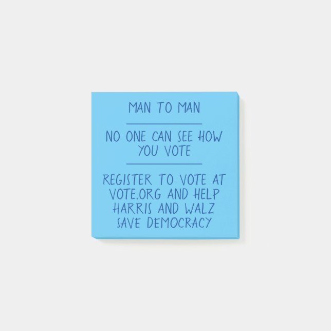 Man to Man Vote Notes (Front)