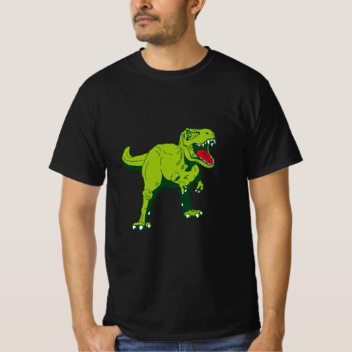 Man tyrannosaurus rex stylized t_shirt