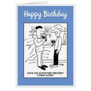 Man Undergoing Acupuncture in in the Pub