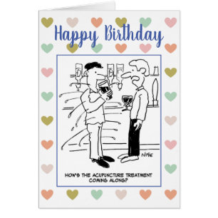 Man Undergoing Acupuncture in in the Pub