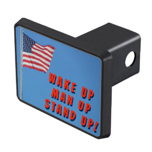 Man Up and Stand Up for the Flag Hitch Cover