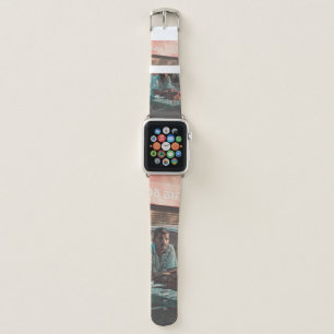 MAN VENDING APPLES NEAR PARKED CARS APPLE WATCH BAND
