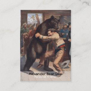 Man Versus Bear - Personal Trainer Business Card