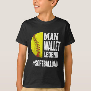 Man Wallet Legend Softballdad Softball Dad Funny T-Shirt