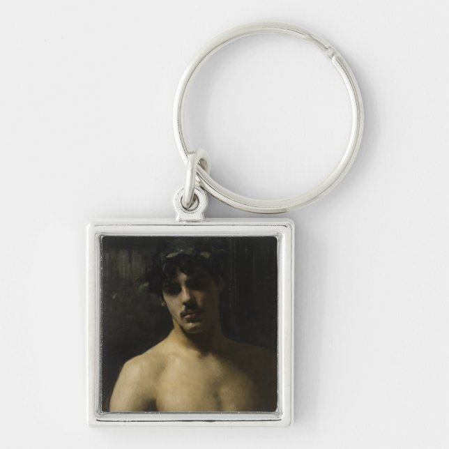 Man Wearing Laurels Keychain (Front)