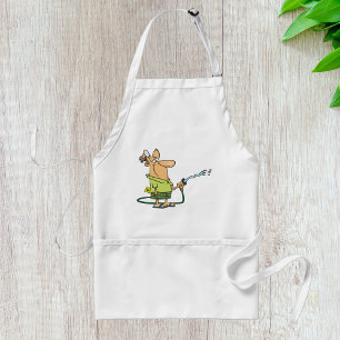 Man With A Garden Hose Adult Apron