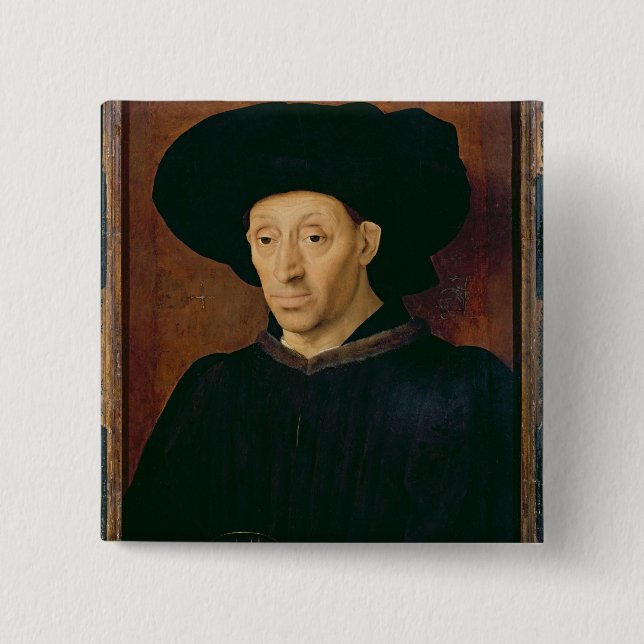 Man with a Glass of Wine Button (Front)