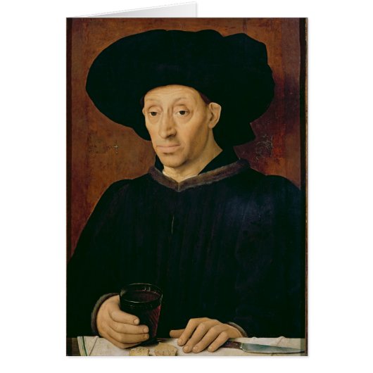 Man with a Glass of Wine Cards (Front)