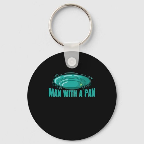 Man with a Pan Gold Keychain