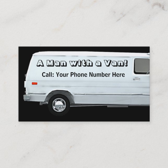 Man with a van #2A business / profile cards (Front)