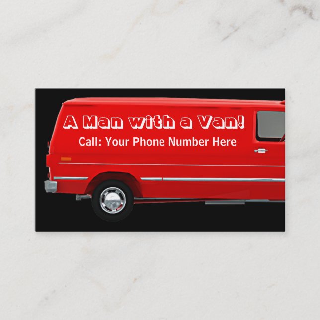 Man with a van #2B business / profile cards (Front)