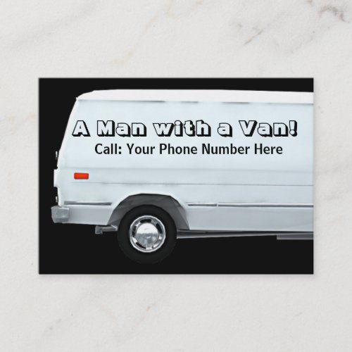 Man with a van business / profile cards business card