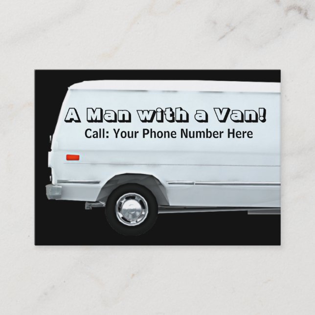 Man with a van business / profile cards (Front)