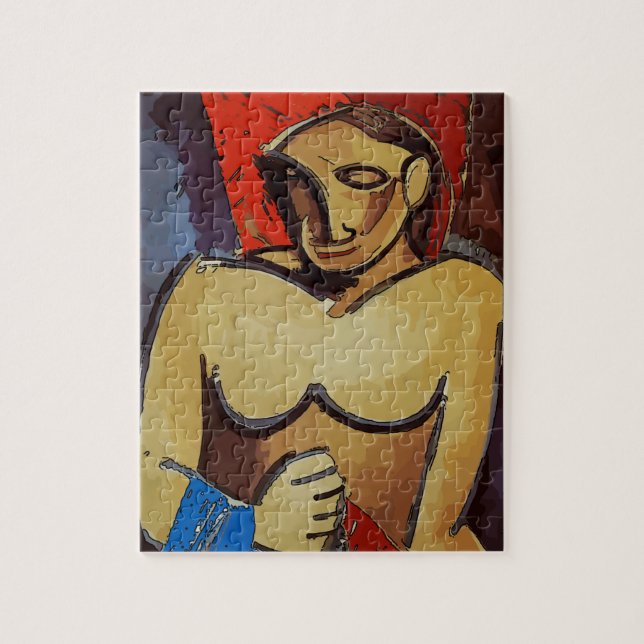 Man With Blue Towel, Jigsaw Puzzle (Vertical)