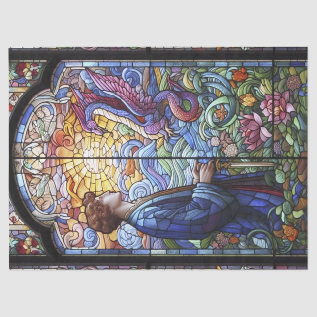 Man with Dragon Tissue Paper (Front)