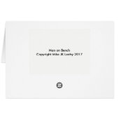 Man with Flat Cap on Bench card. Cards (Back Horizontal)