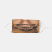 Man with Mustache and Beard White Teeth Funny Adult Cloth Face Mask (Front, Folded)