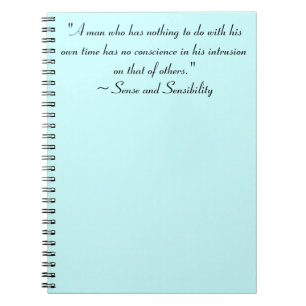Man With No Time Jane Austen Quote Notebook