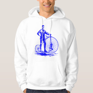 Man with Penny Farthing - Blue Hoodie