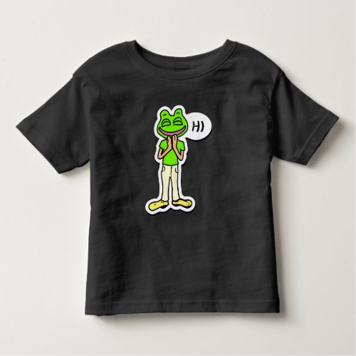 Man with Smiling Frog Head AI Art Toddler T_shirt