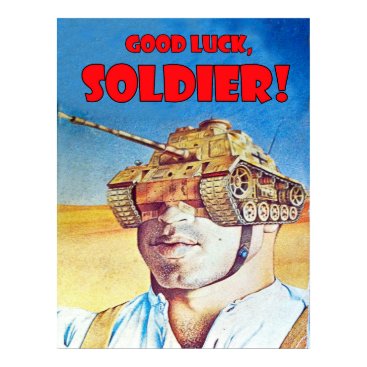 Man with tank on his head, vintage fantasy poster Man with tank on his head, vintage fantasy poster