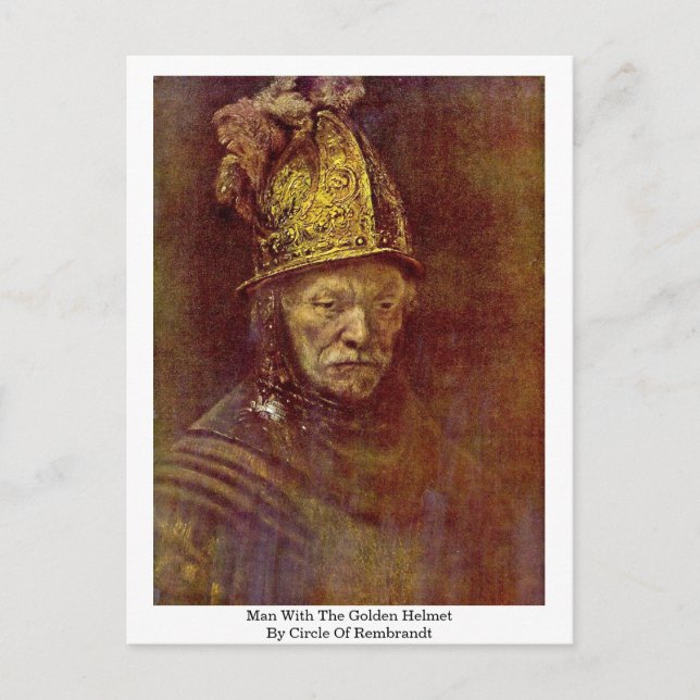 Man With The Golden Helmet By Circle Of Rembrandt Postcard (Front)
