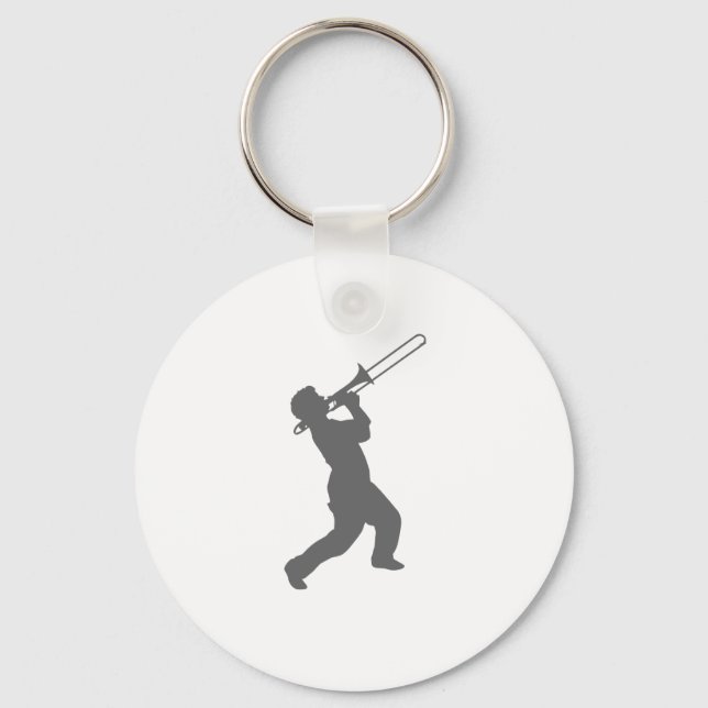 man with trombone keychain (Front)