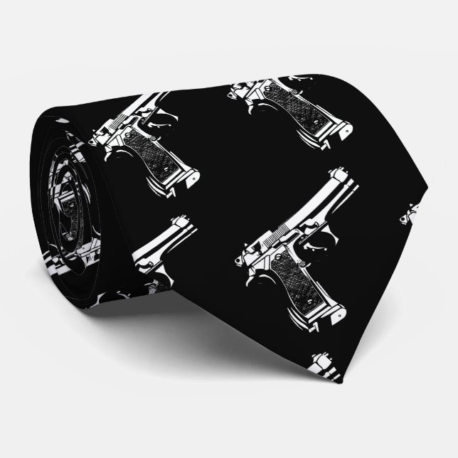 Man with... weapon neck tie (Rolled)