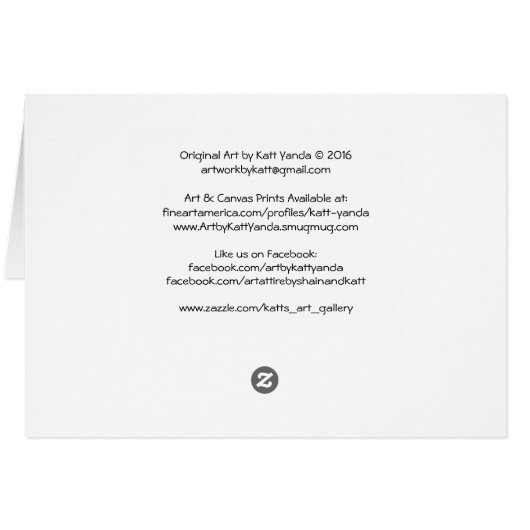 Man & Woman in Window w/ Cat - Original Art Card (Back Horizontal)