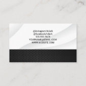 Man Woman Lifting Weights Business Card (Back)