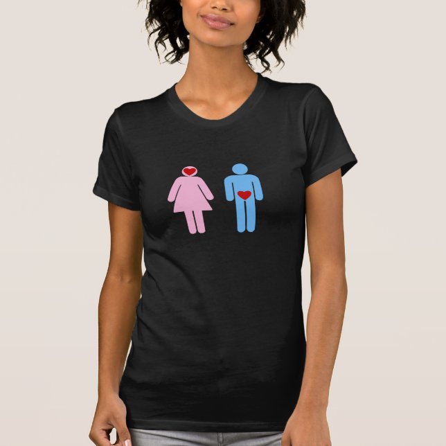 Man Woman Love Humor Tshirt (Front)