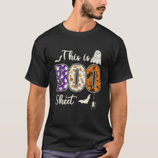 Man Woman This Is Boo Sheet Retro Ghost Funny Hall T-Shirt