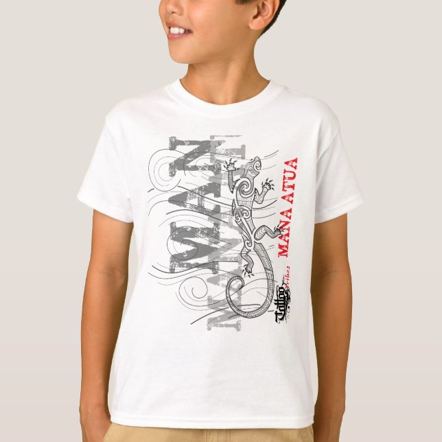 Mana Atua - Power from the gods (white t-shirt) T-Shirt (Front)