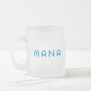 Mana gamer frosted glass coffee mug