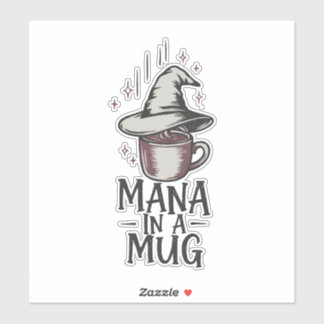 Mana In A Mug – Wizard Hat Coffee Sticker