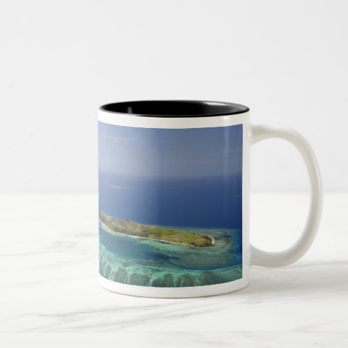 Mana Island and coral reef Mamanuca Islands Two_Tone Coffee Mug
